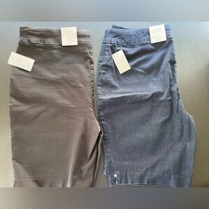 2 pair Croft & Barrow Bermuda shorts, size 18W
